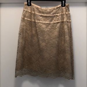 Gold lace skirt size 4